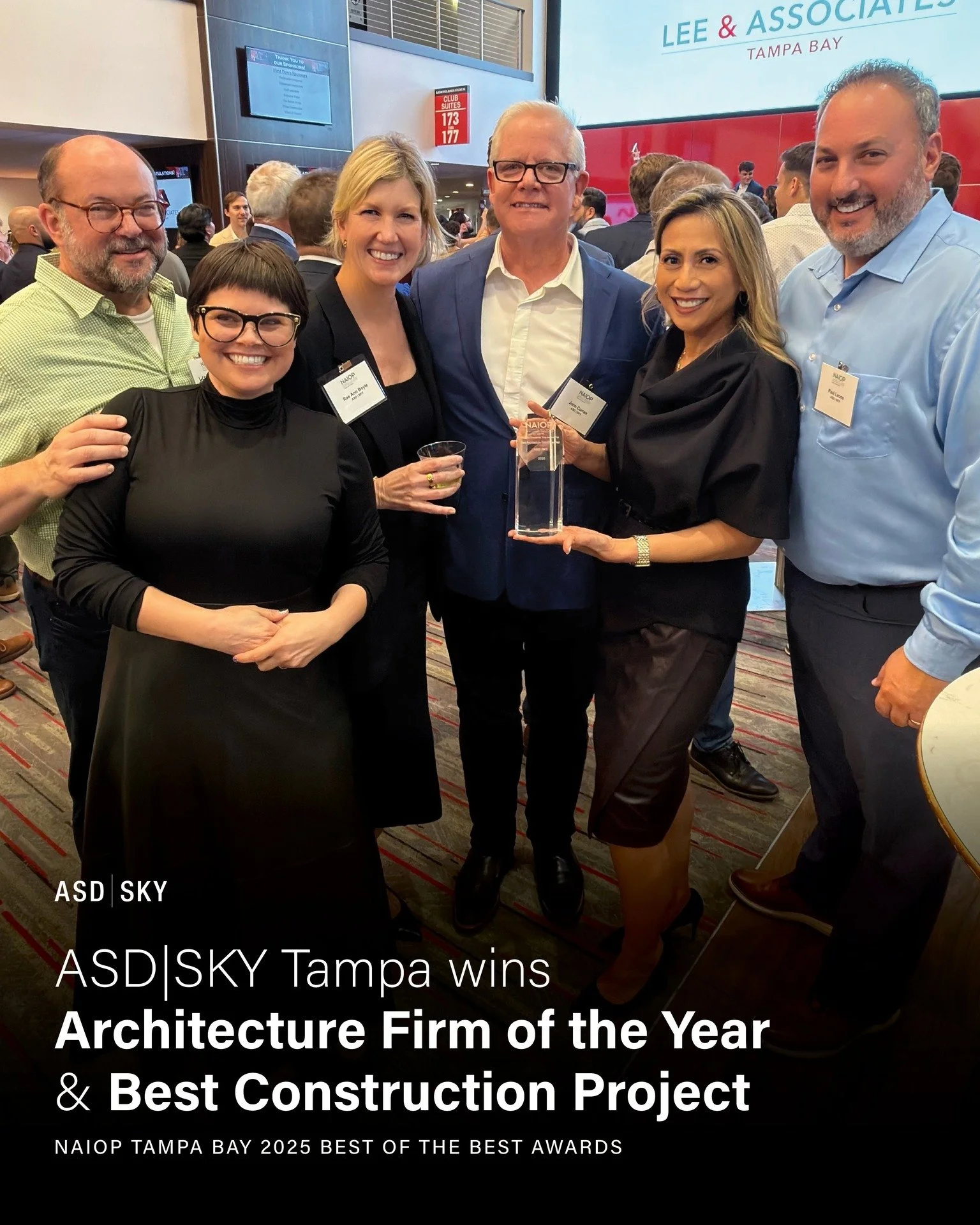 A standout night for our Tampa studio at the 2025 NAIOP Tampa Bay Best of the Best Awards!

ASD|SKY was honored as Best Architecture Firm of the Year, recognizing our team&rsquo;s dedication to thoughtful design, strong partnerships, and projects tha