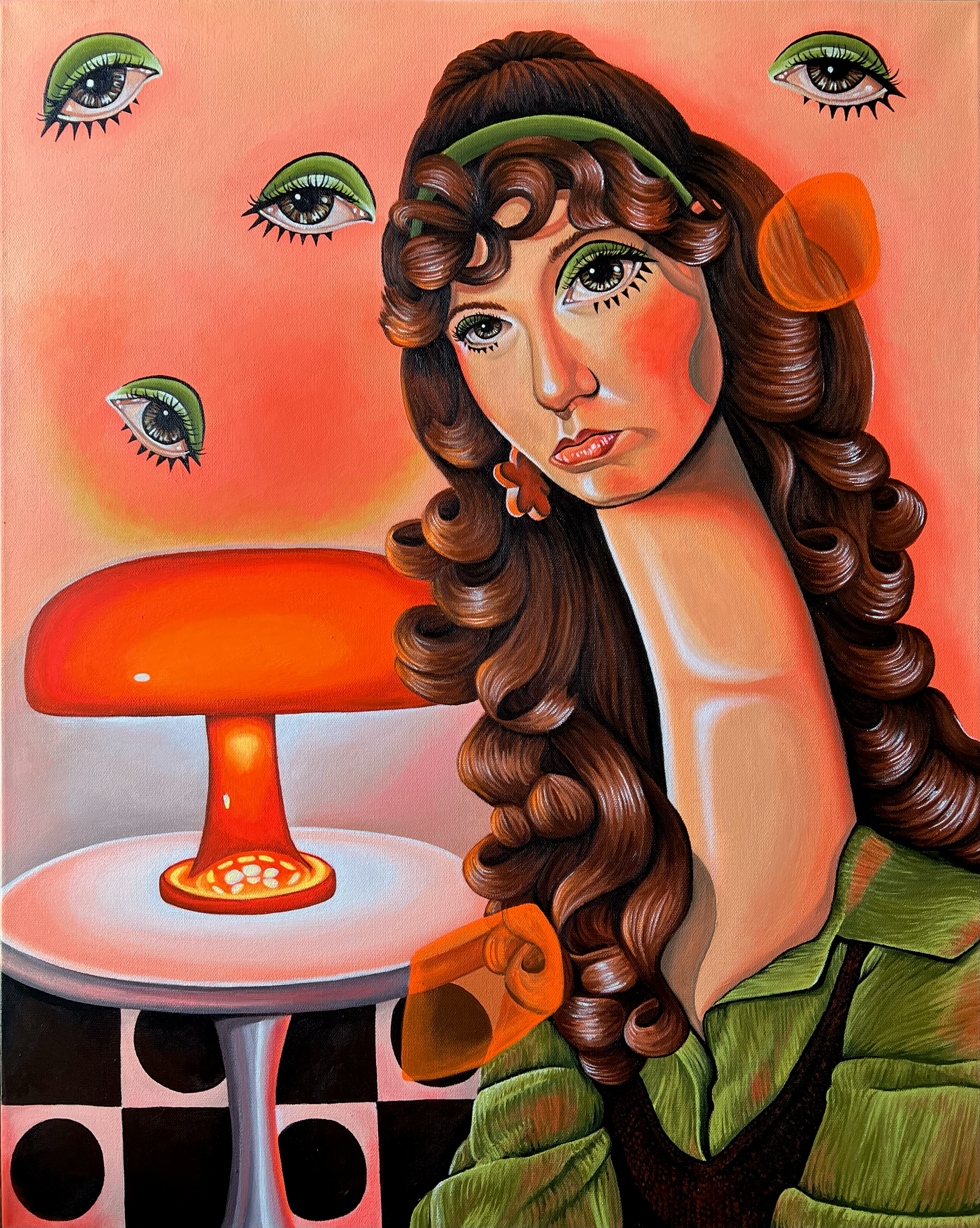 All Eyes On Me. Acrylic on canvas. 30'' x 24''