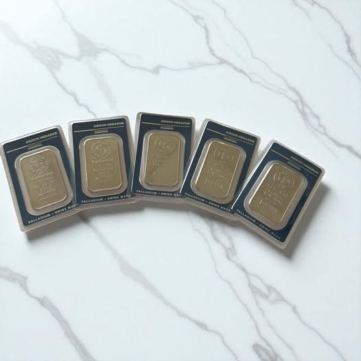 Argor-Heraeus 1 oz. Palladium Bars