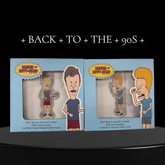 Taking it back to the 90s with our Beavis & Butthead Silver Coin Set.