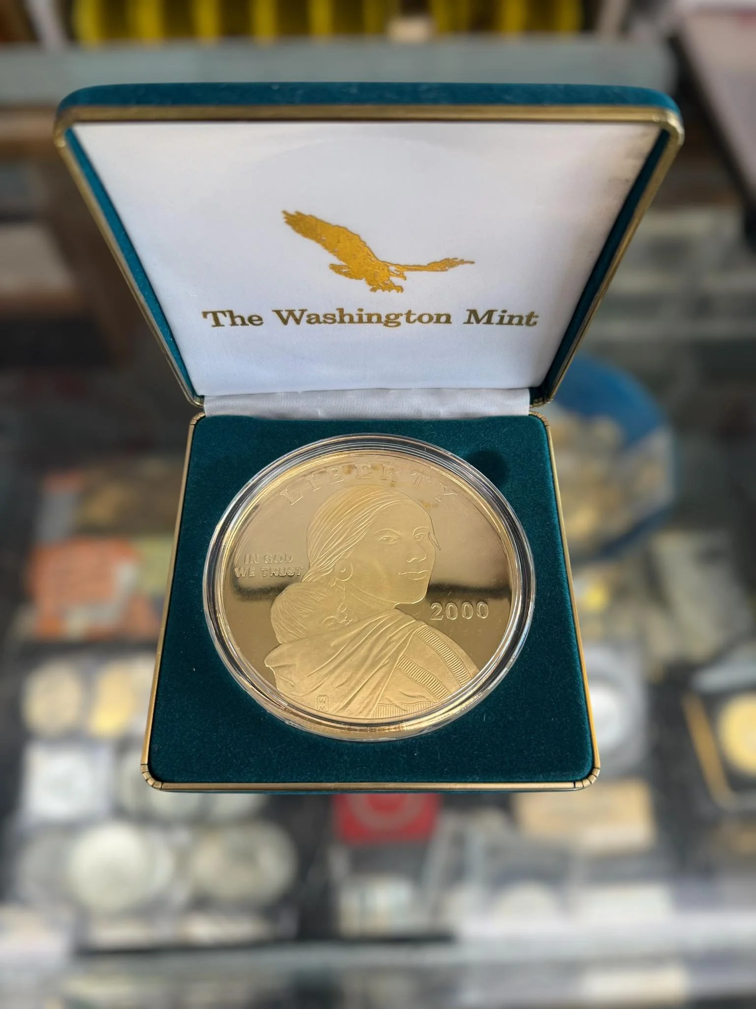 🌟 Striking. Historic. Golden.

2000 Sacagawea Quarter Pound Fine Silver Coin