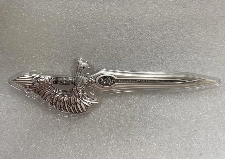 ⚔️ A heavenly collectible with a sharp edge! This 2.5 oz .999 fine silver St. Gabriel sword is a stunning blend of artistry and faith—perfect for silver stackers and fantasy fans alike. Only one available, so claim this angelic treasure before it’s g