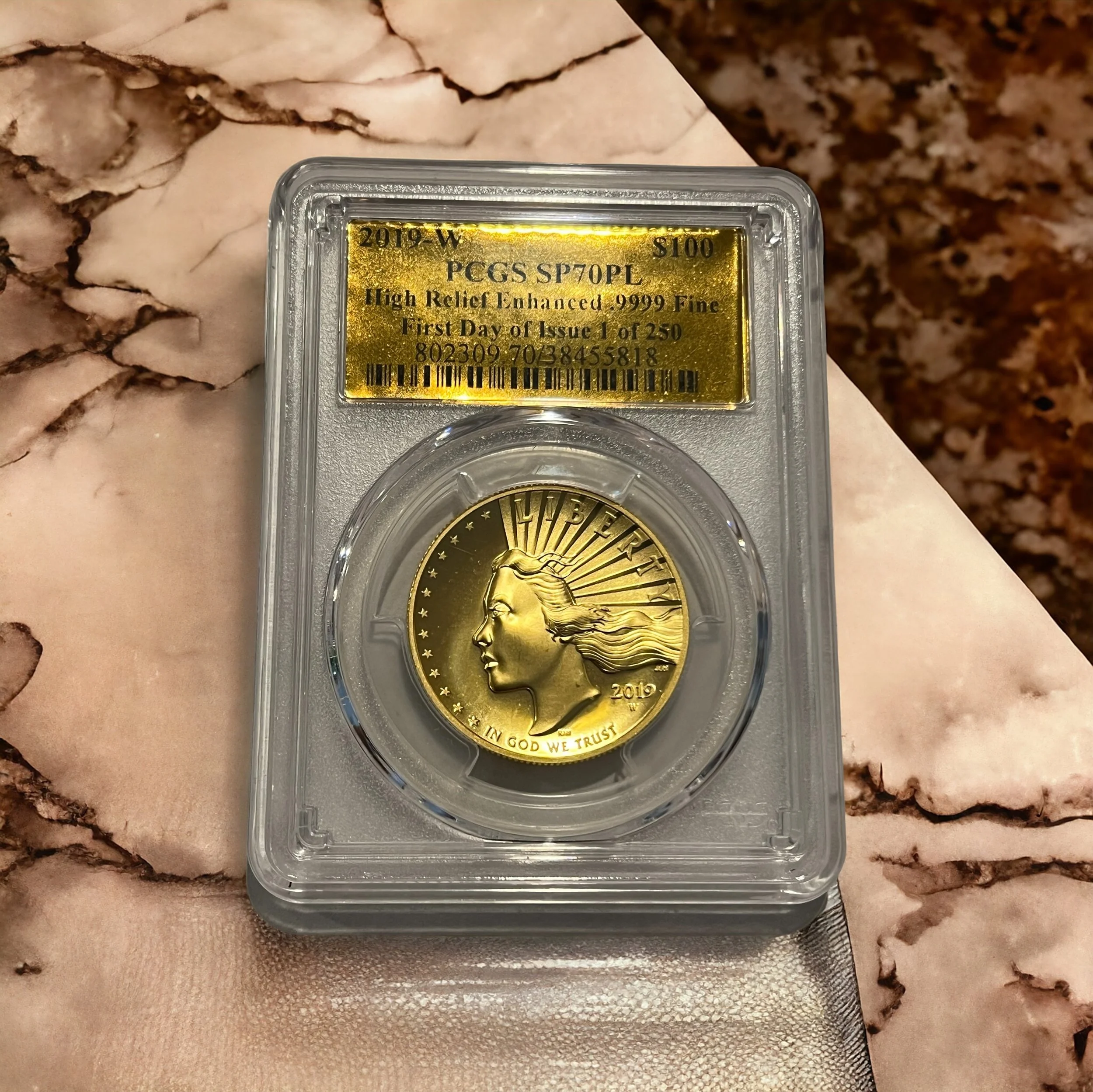 High Relief Liberty $100 Gold Coin