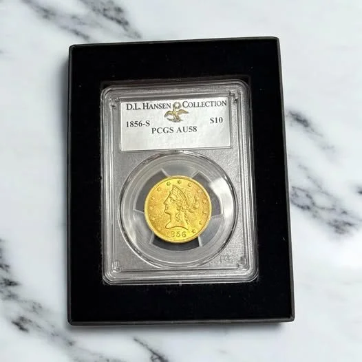 1856 San Francisco minted $10 Gold Eagle from the prestigious D.L. Hansen Collection