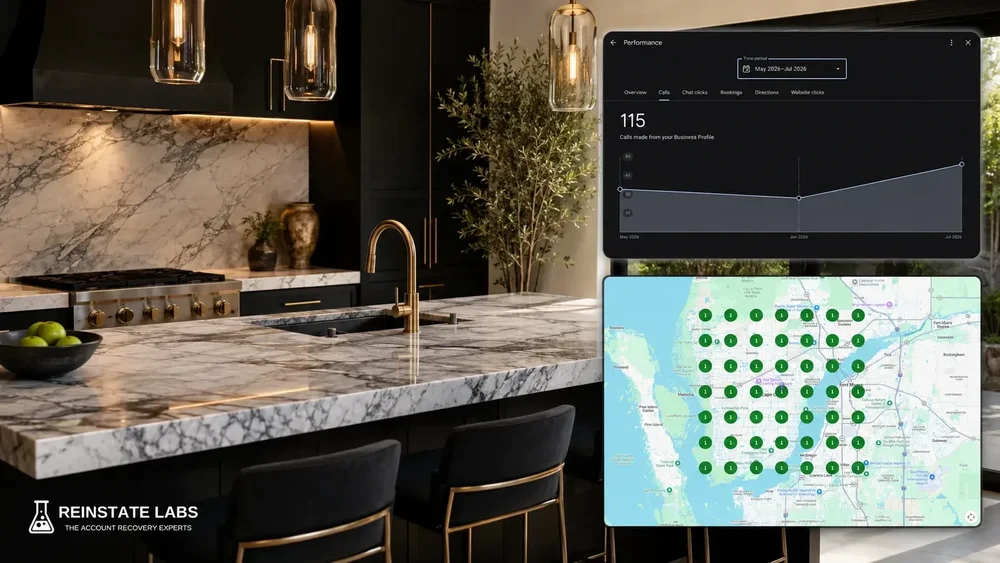 Countertop company map ranking results