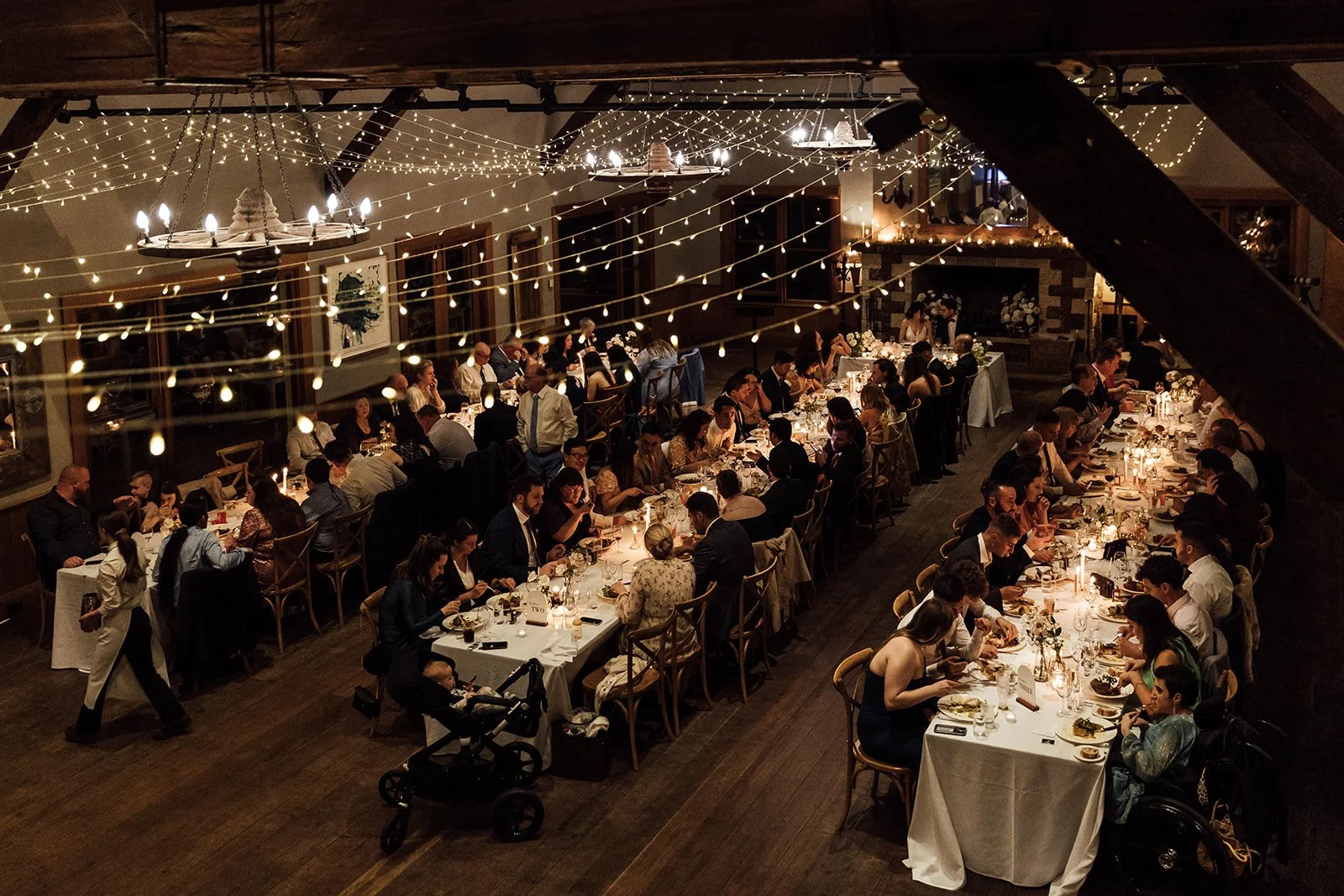 Candlelit wedding reception at Centennial Vineyards Southern Highlands