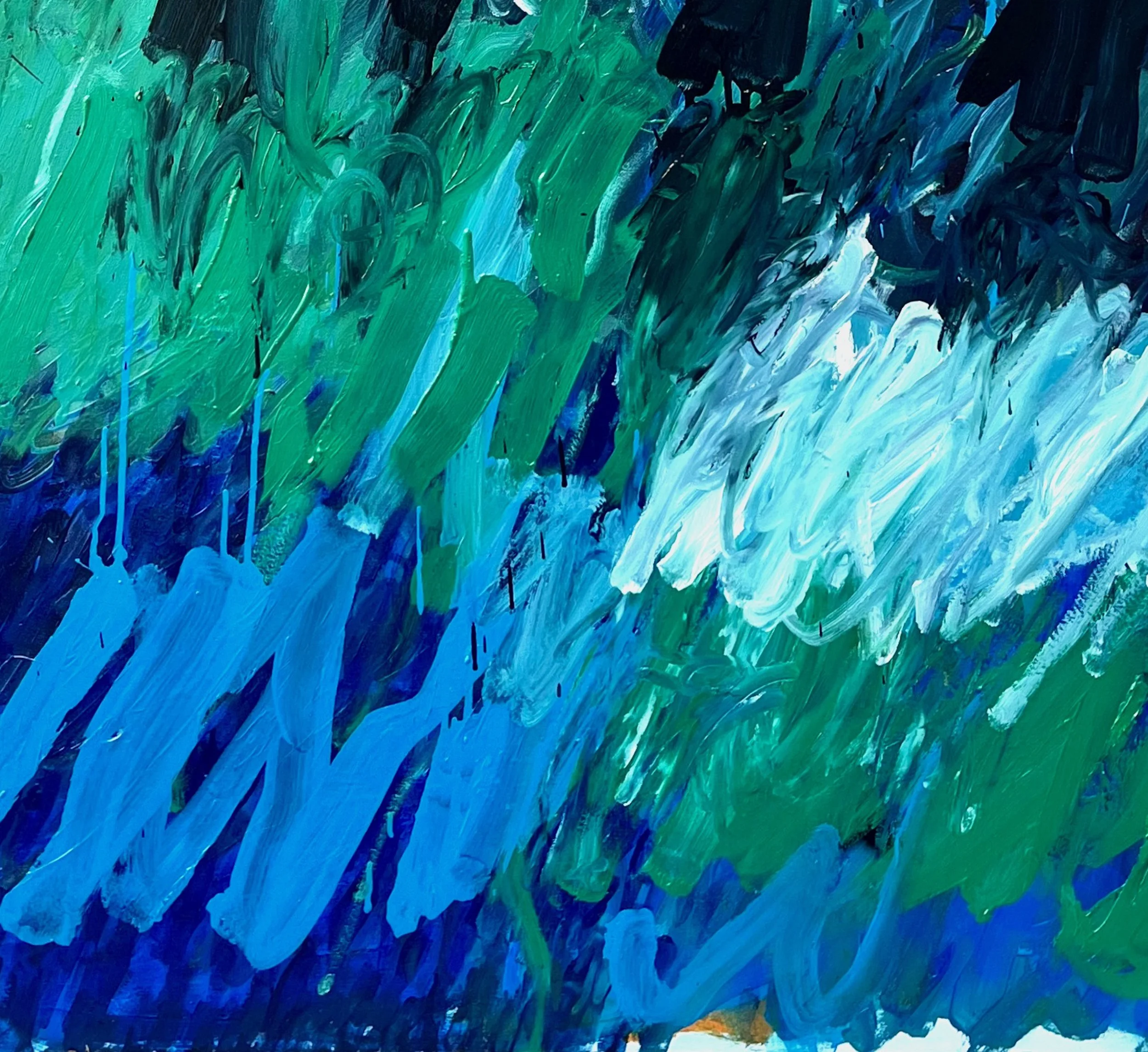 Lyric Indigo_125x130cm_Oil and spray enamel on canvas_2026 detail 4.jpg