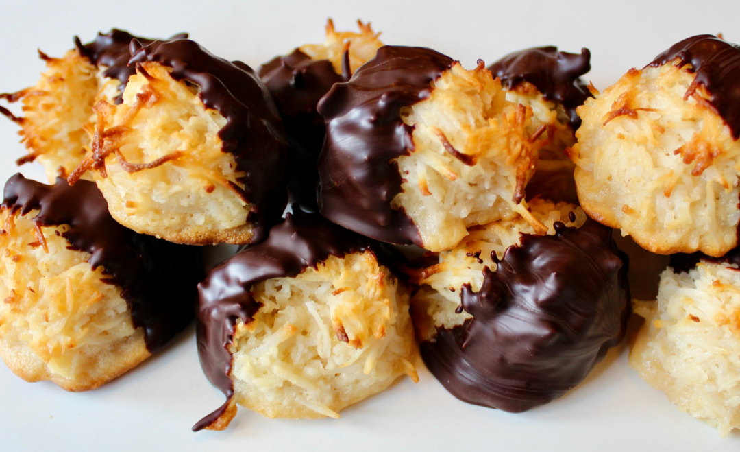 Dark Chocolate Dipped Coconut Macaroons