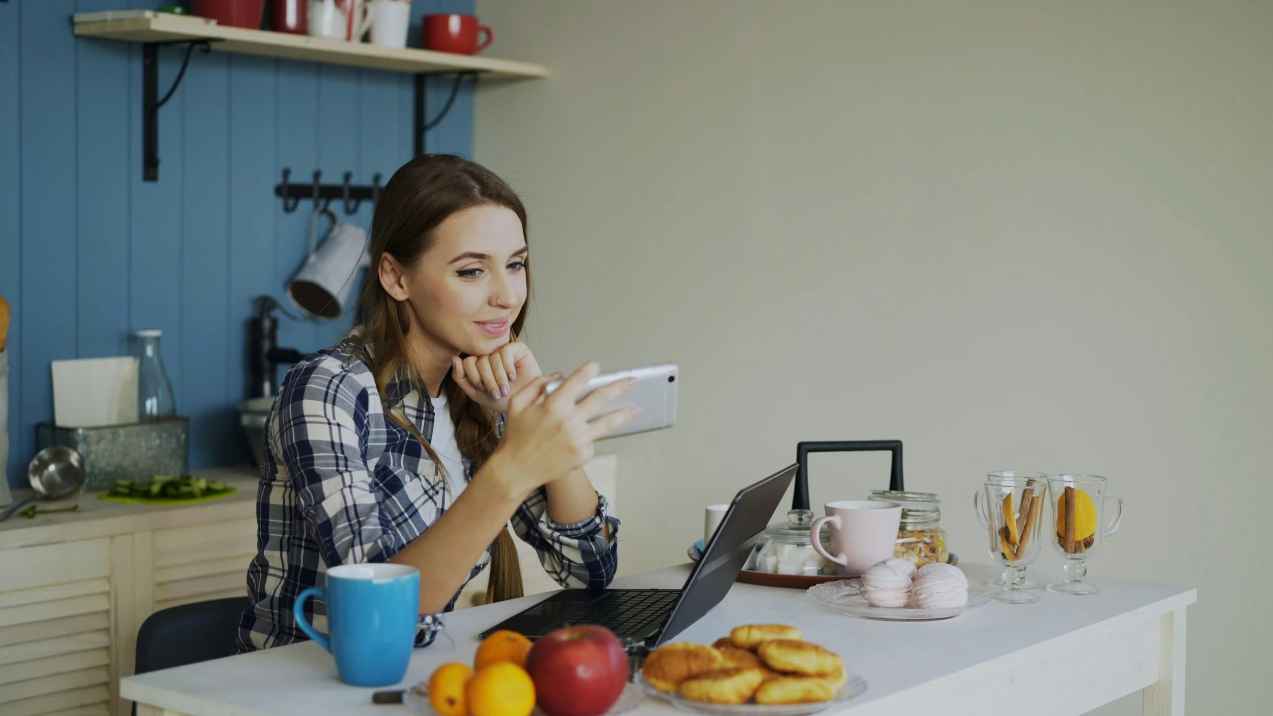Woman attending a telehealth appointment for an ADHD evaluation from home