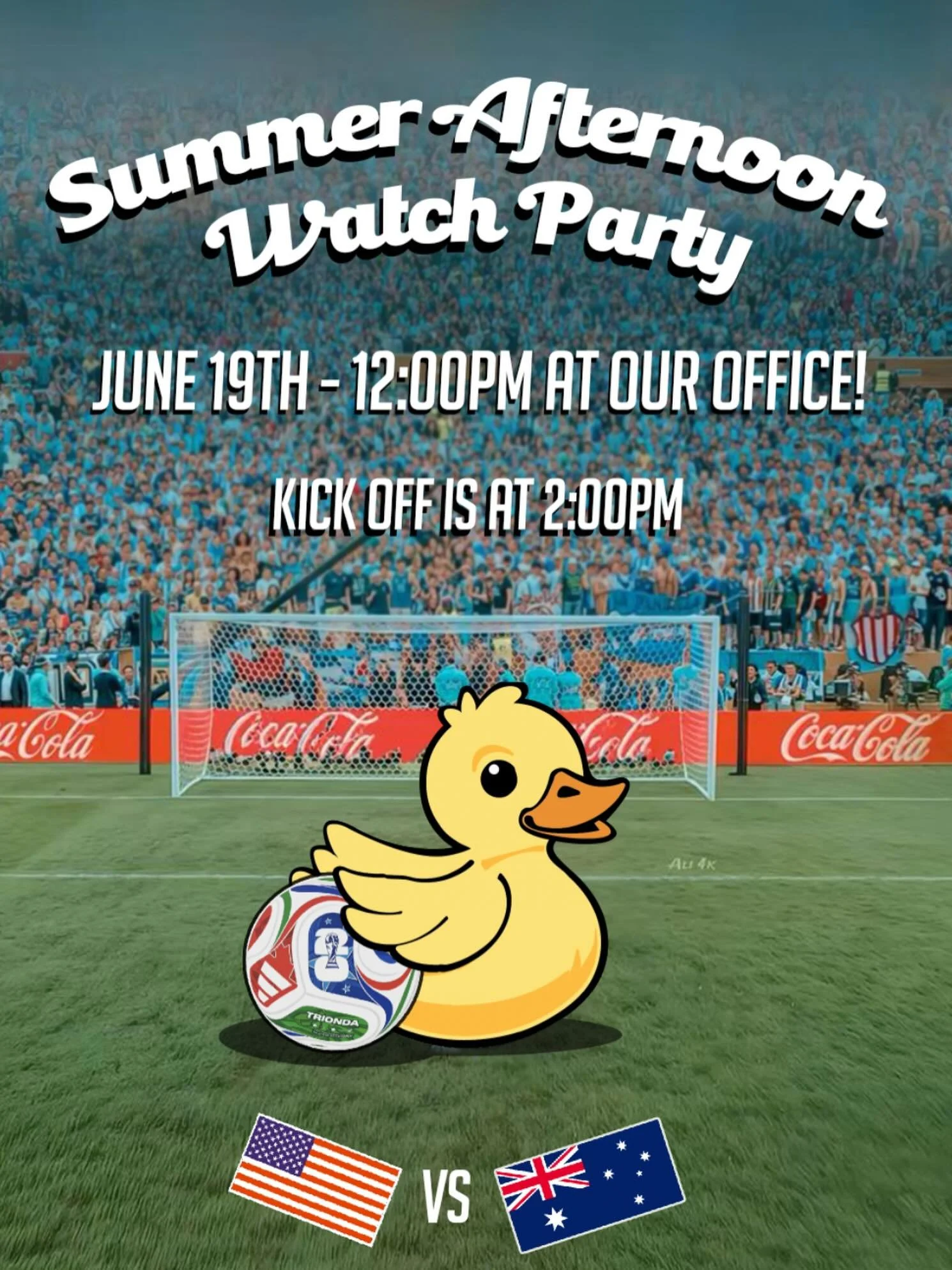 It&rsquo;s officially World Cup time! TEAM USA watch party on Friday June 19th 12:00pm at our office!  There will be drinks and snacks! DM us for details!!