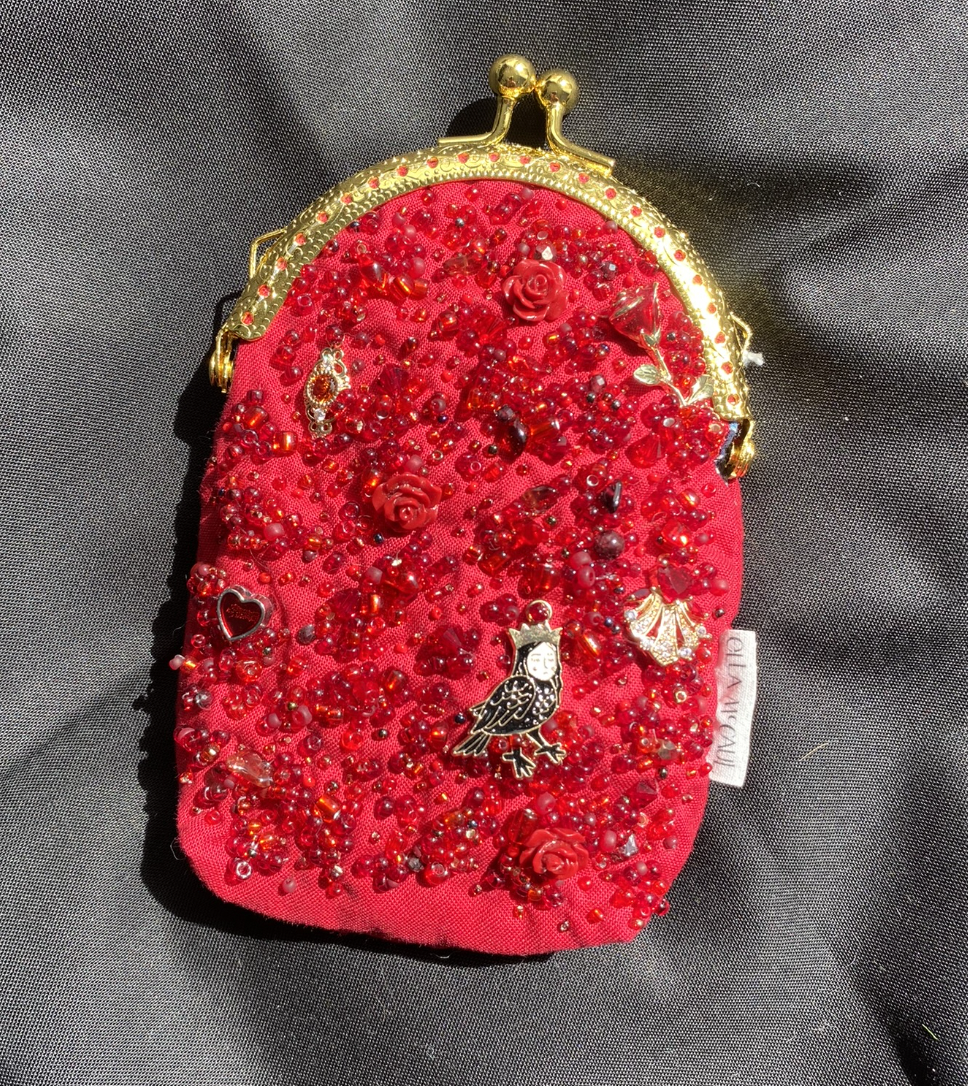 Red gold midi purse