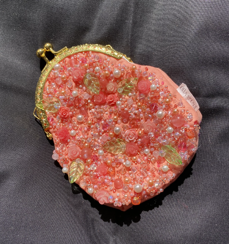 Peach mint midi purse