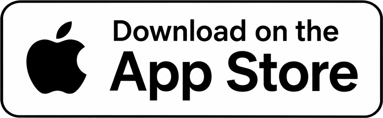 A black Apple logo next to the text "Download on the App Store" on a white background.