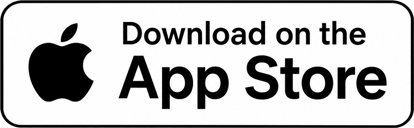 Download on the Apple App Store logo with text.