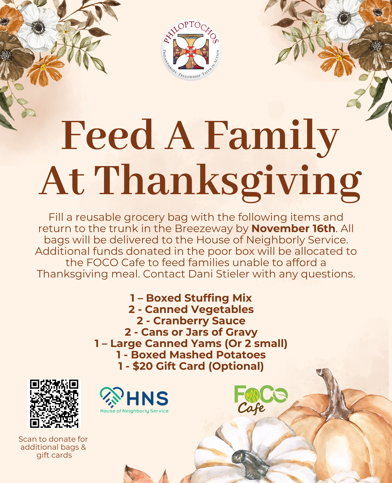 November Poor Box & Service Project — Saint Spyridon Orthodox Church