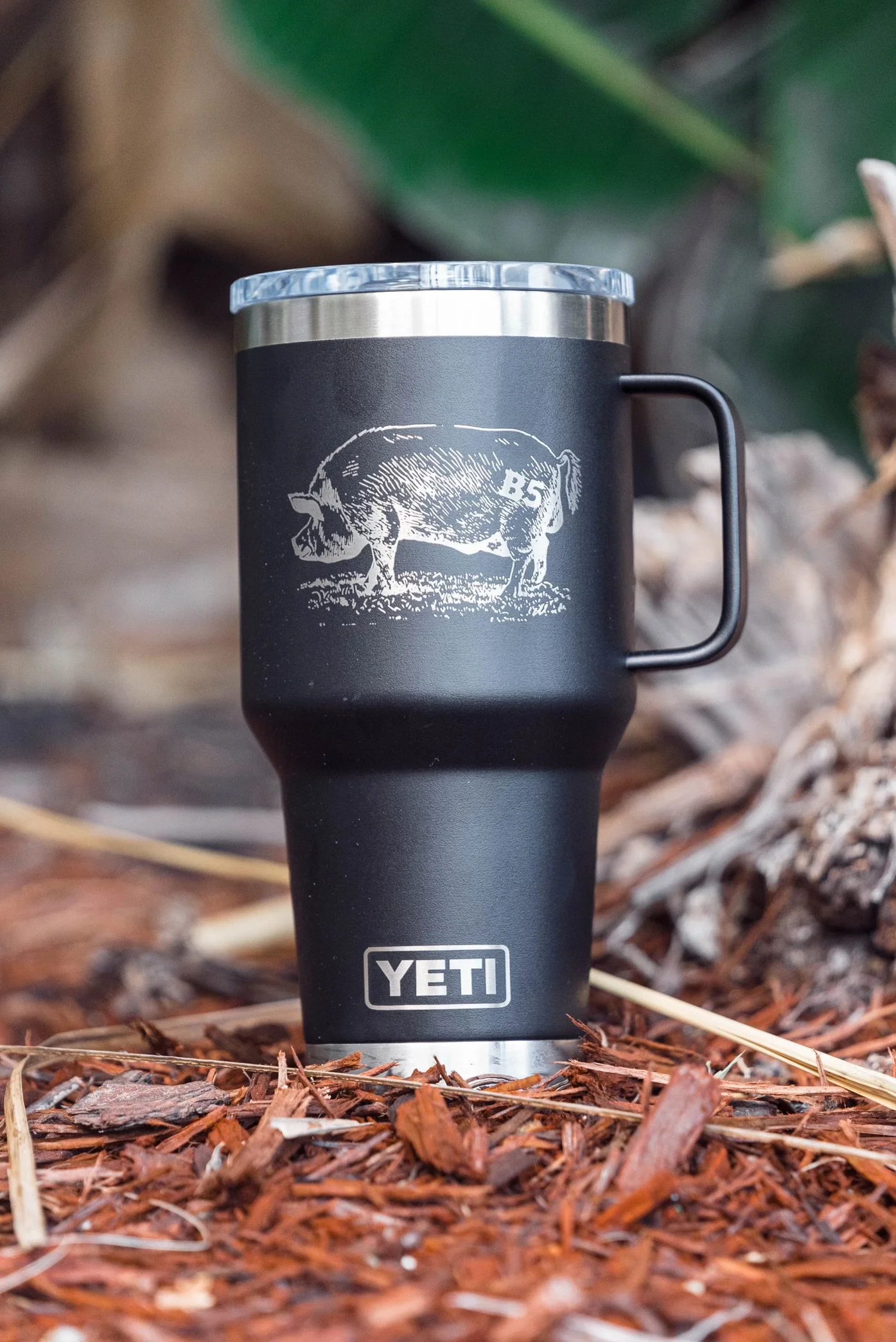 Bishops Pitmaster BBQ RAMBLER 30 OZ TRAVEL MUG  BISHOP'S PITMASTER BBQ