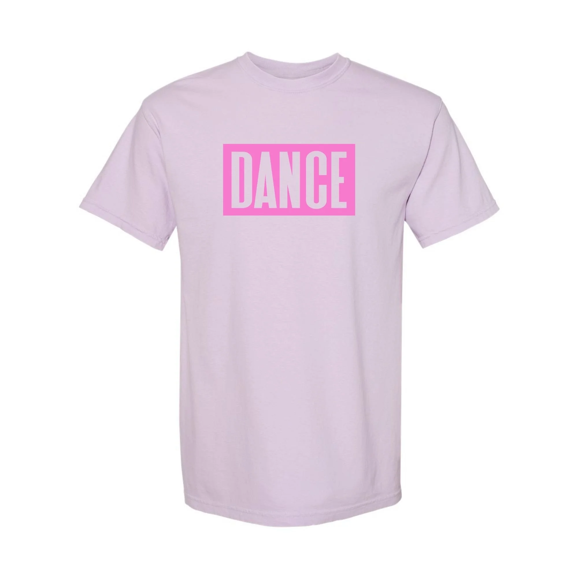 DANCE tee in Orchid with pink print