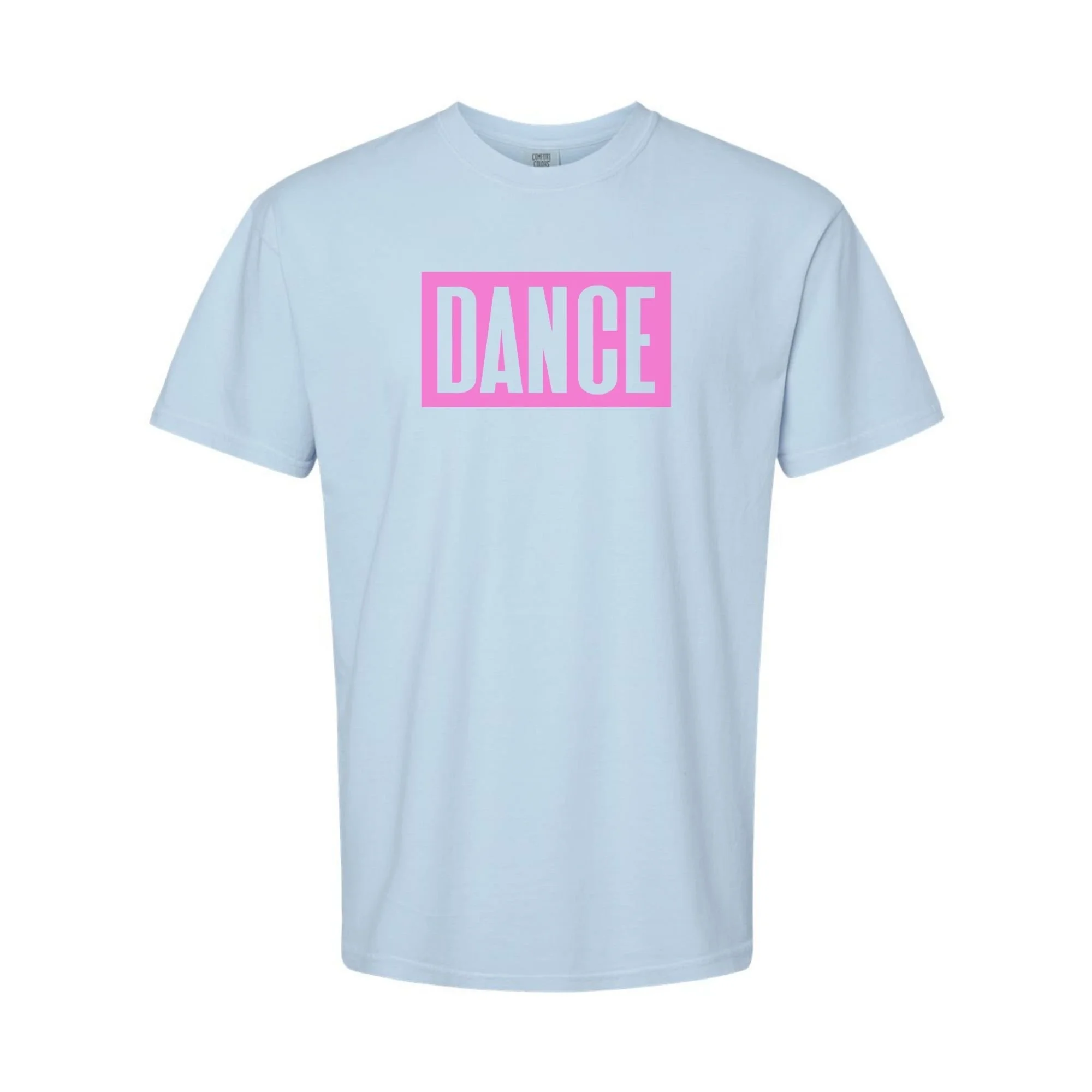 DANCE tee in Hydrangea with pink print