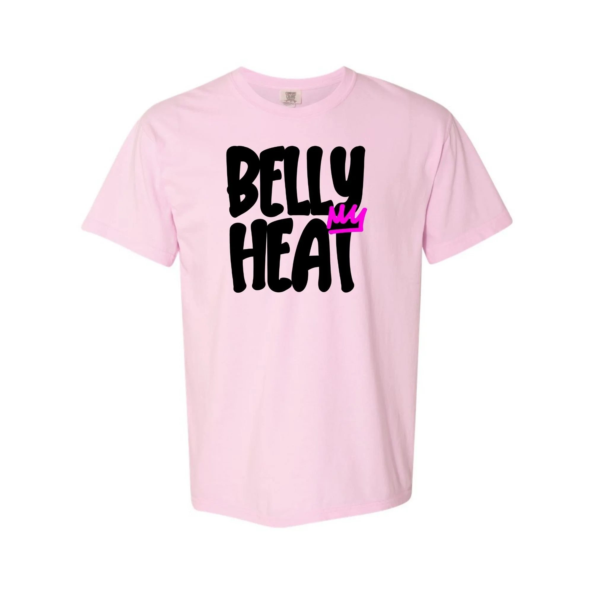 Belly Heat tee in Blossom with black print