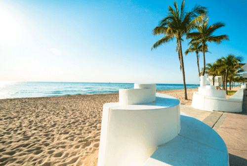 Fort Lauderdale beach in South Florida, coastal setting for Belly Heat dance fitness classes and events