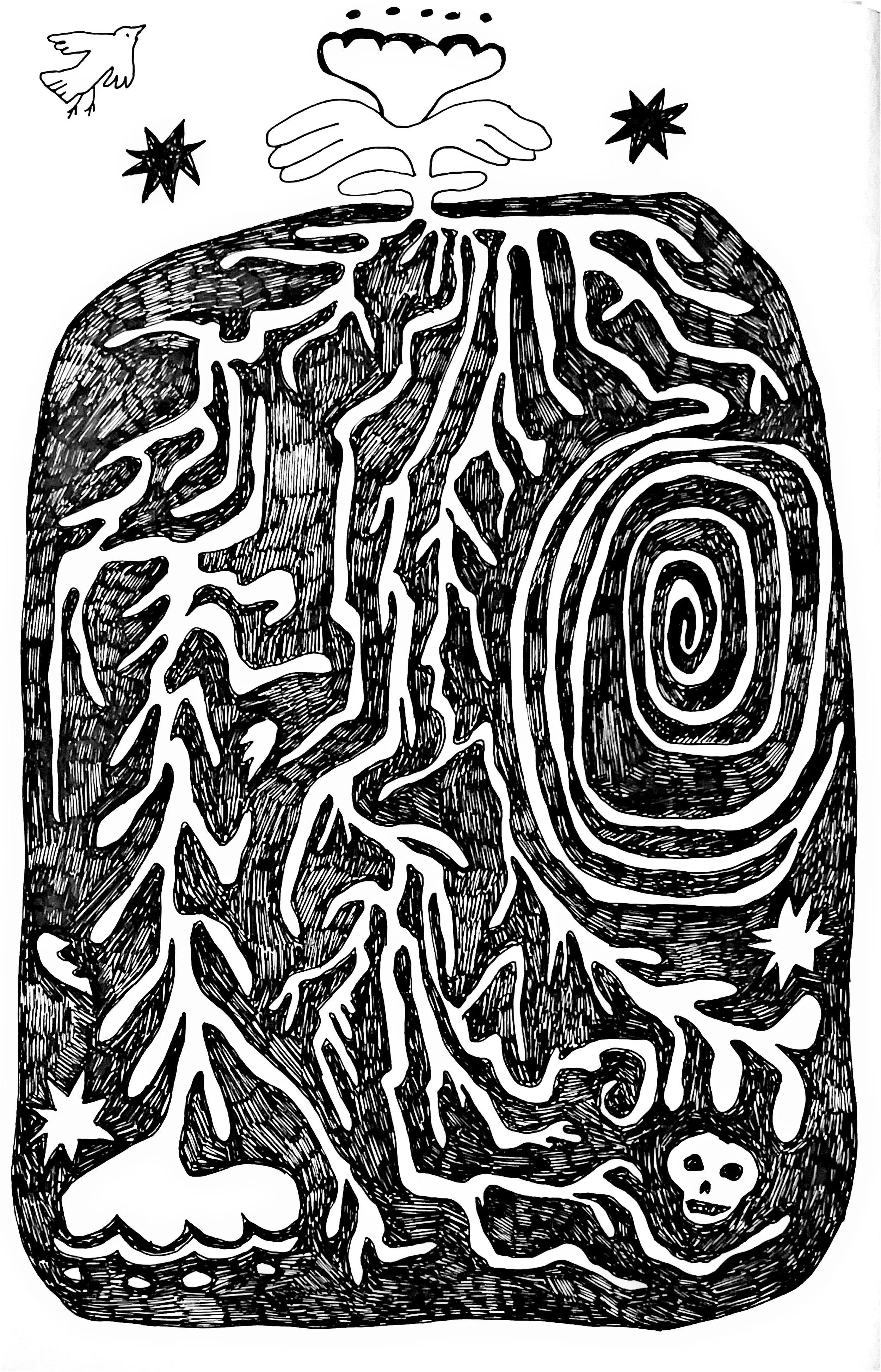 root systems #2, ink on paper