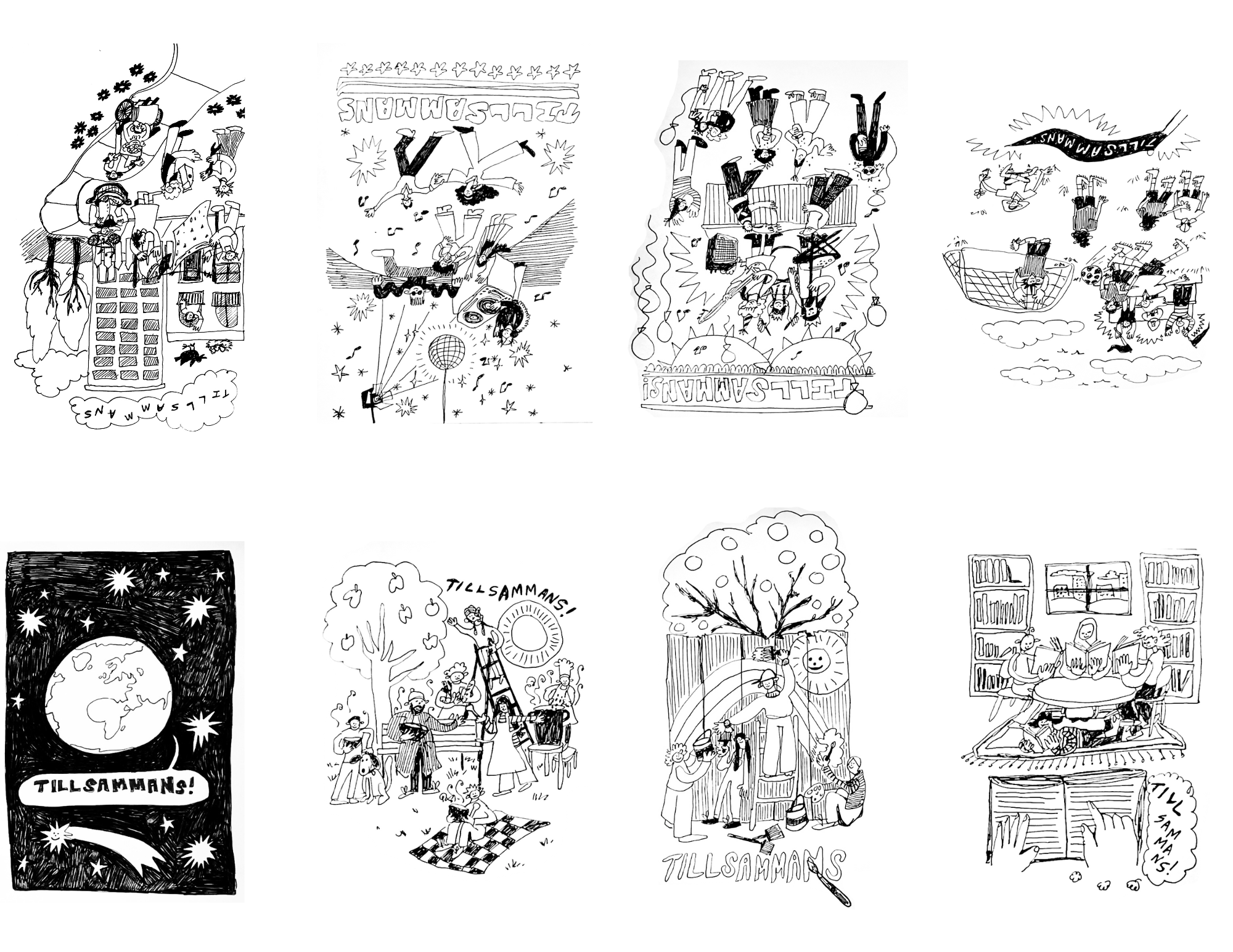 tillsammans ("together") zine, ink on paper