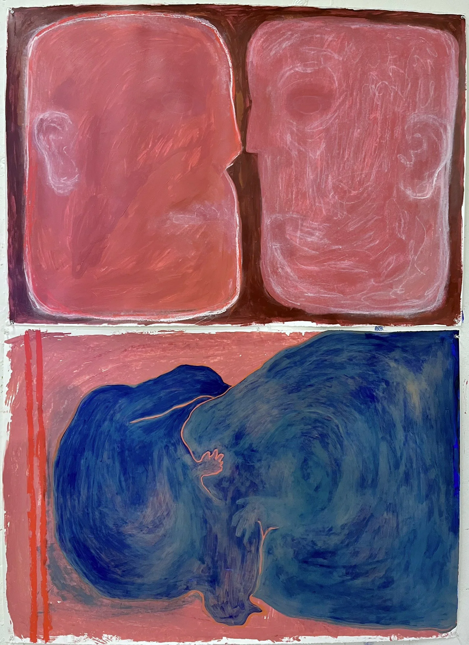 Conflict Resolution, 2' x 3', acrylic and oil on paper