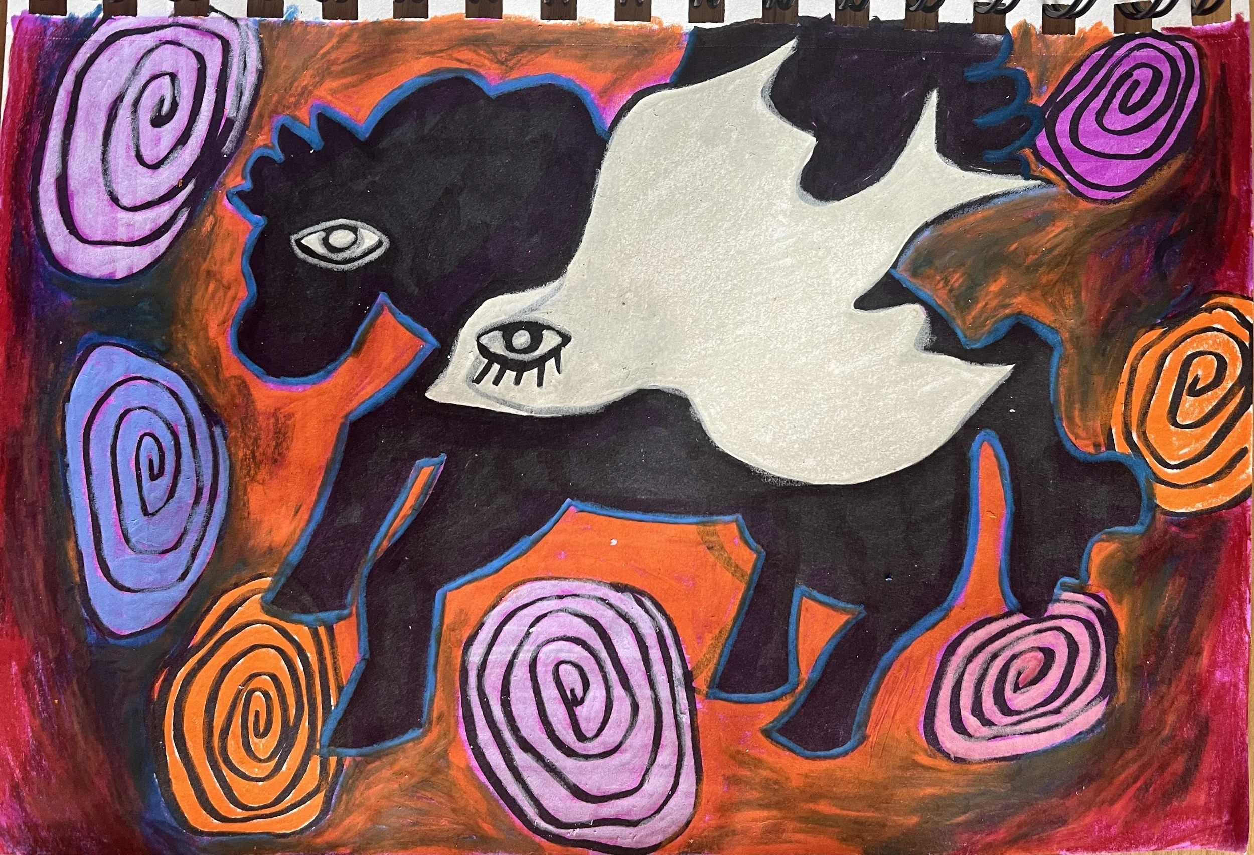 A Small Eternity, 8.5" x 5.5", ink and colored pencil