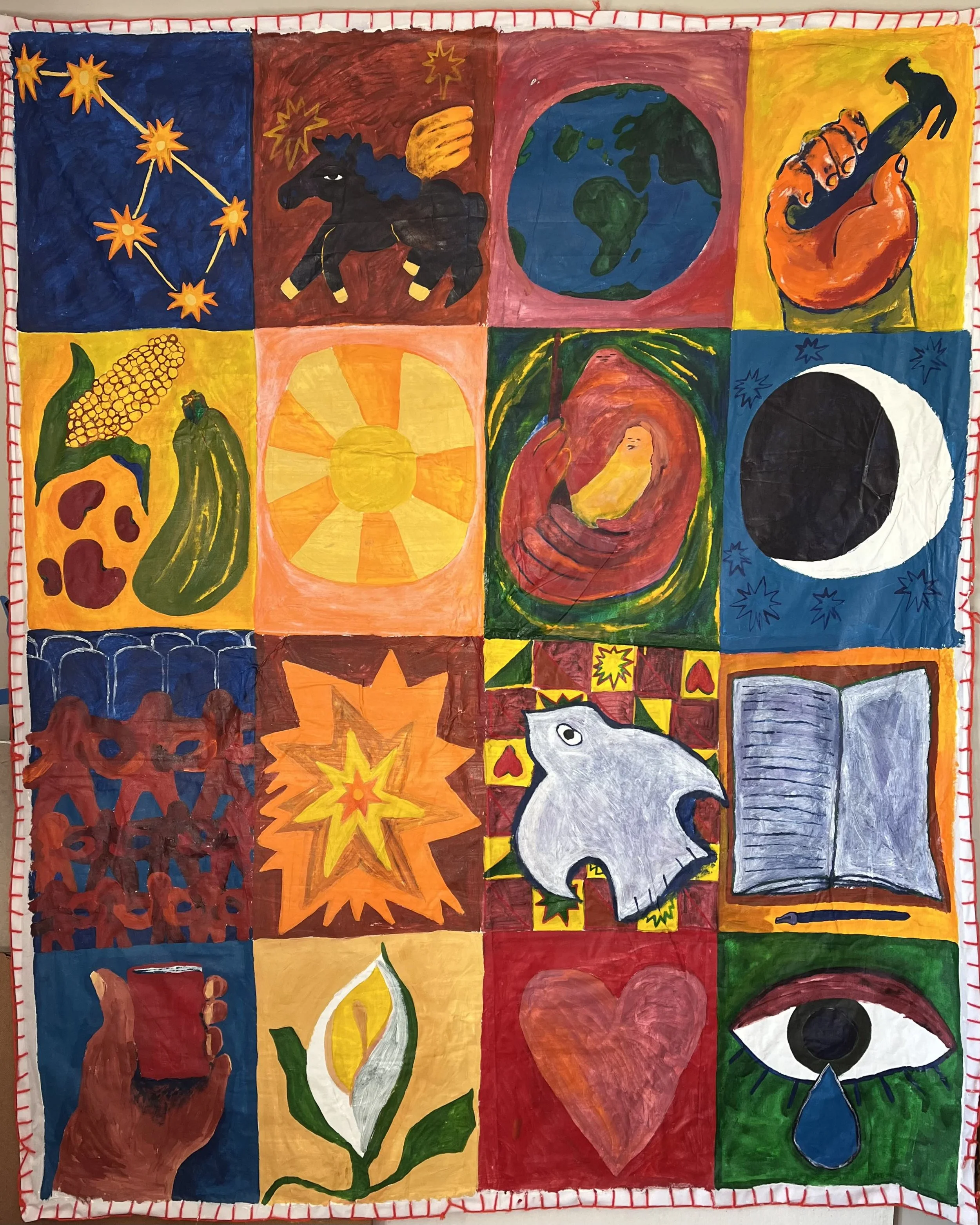 What It Takes, 6' x 6.25', acrylic on fabric