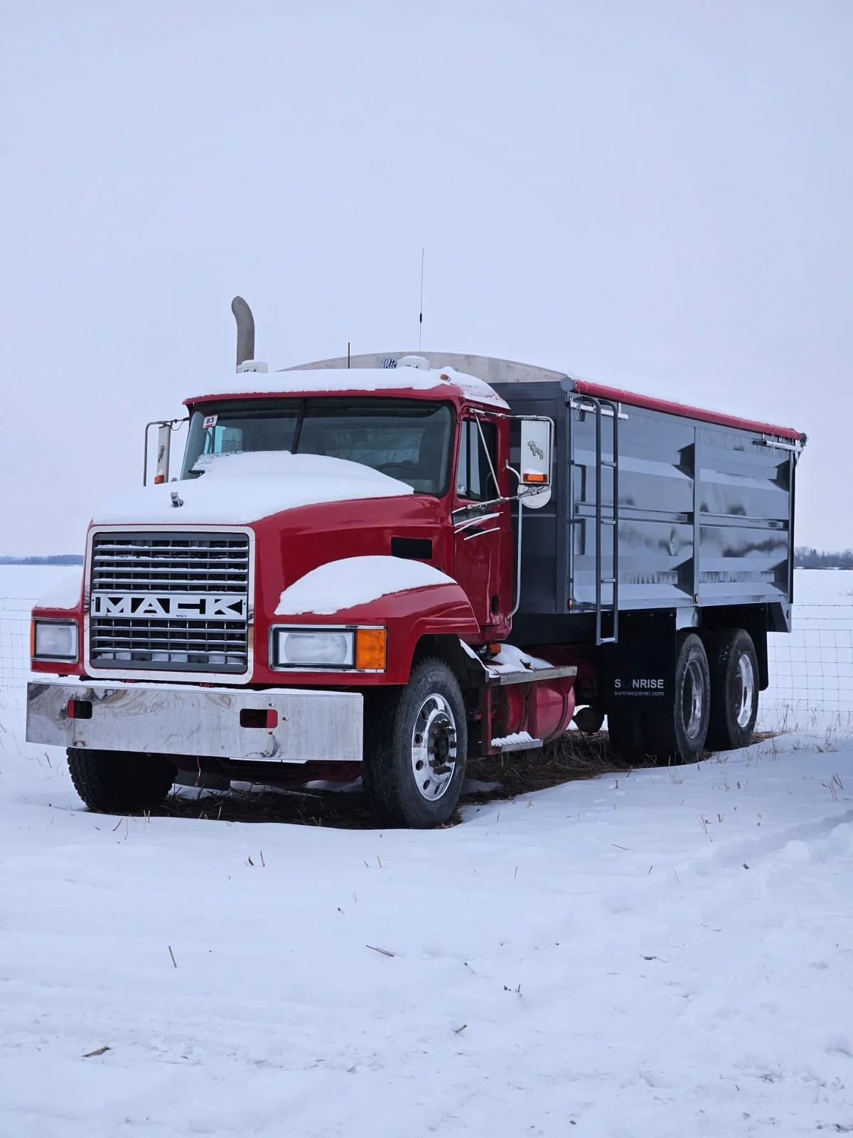 Custom built grain truck box