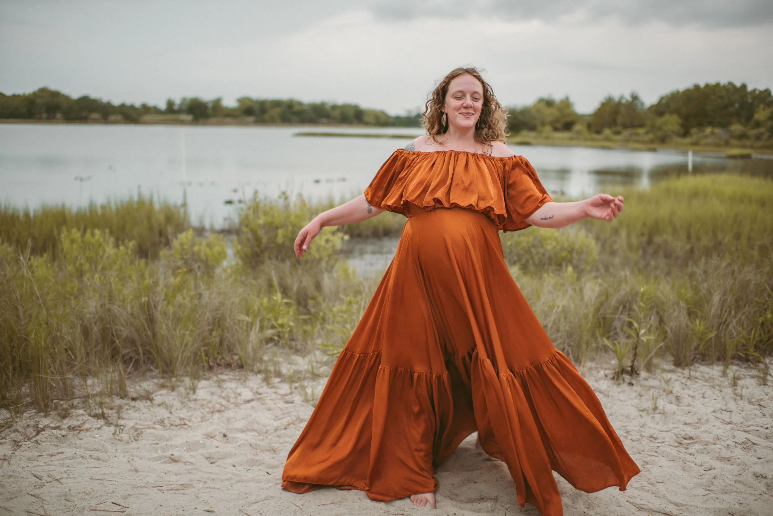Hailey Biscow - Orange Dress2.jpeg