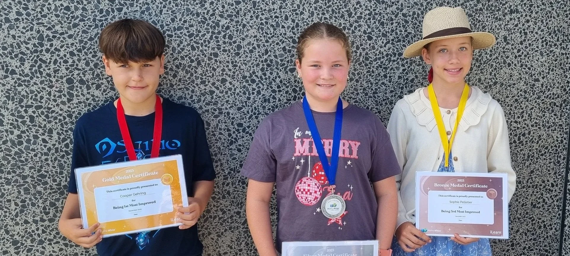 Maths Whizz Medal Winners 
