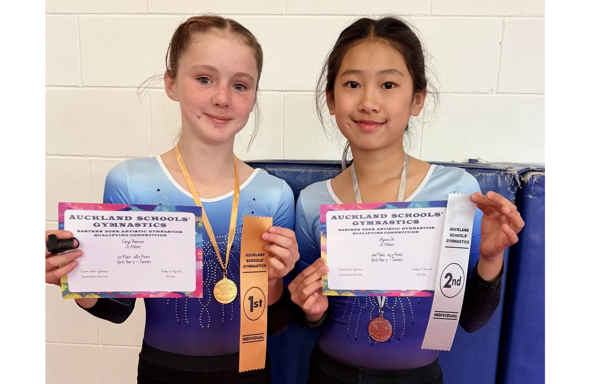 Intermediate Gymnastics 1st and 2nd Place
