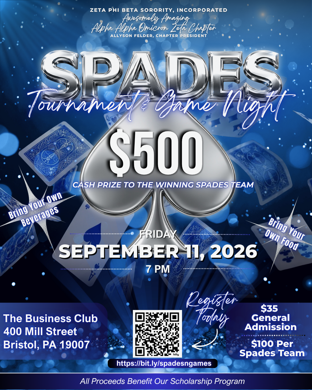 Spades Tournament & Game Night