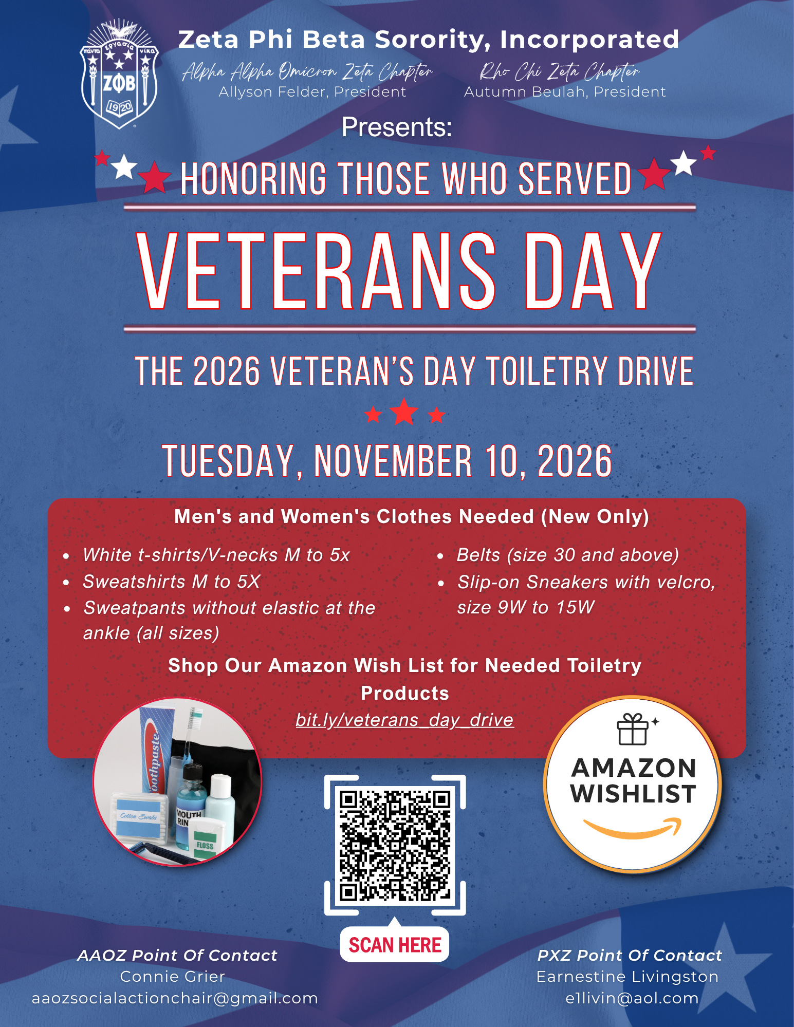 2026 Veteran's Day Toiletry Drive
