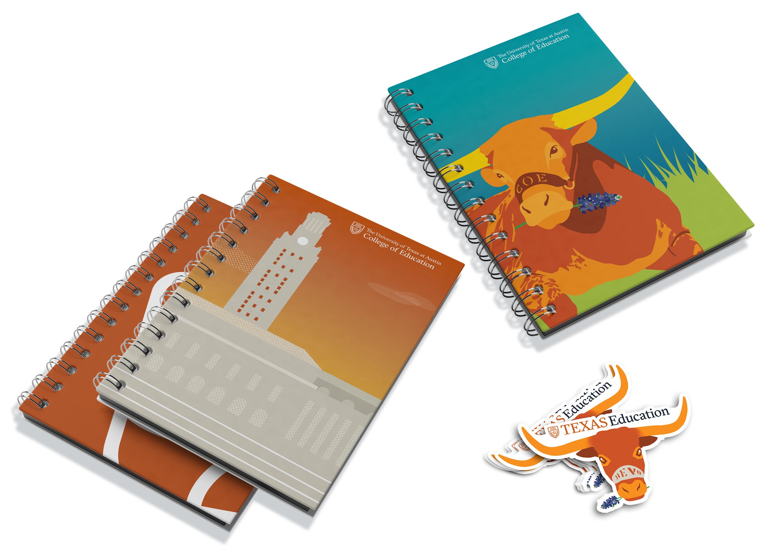 Printed Spiral Notebook & Stickers