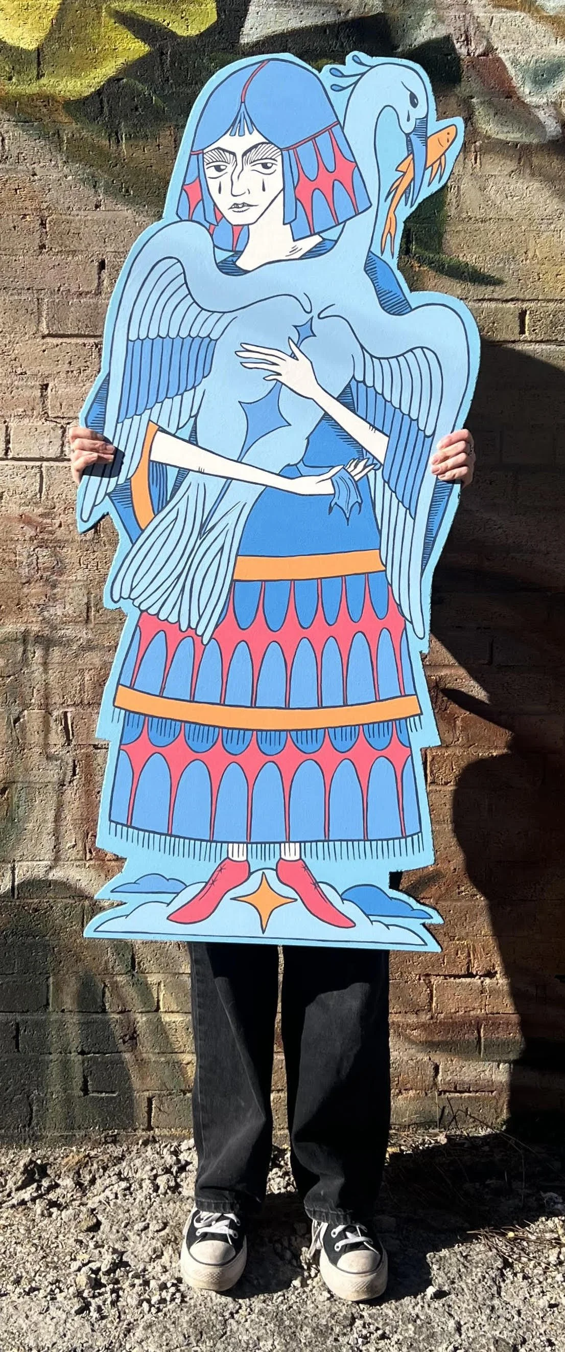 "Ornis," 2026, Latex on MDF, 20.5in x 50in