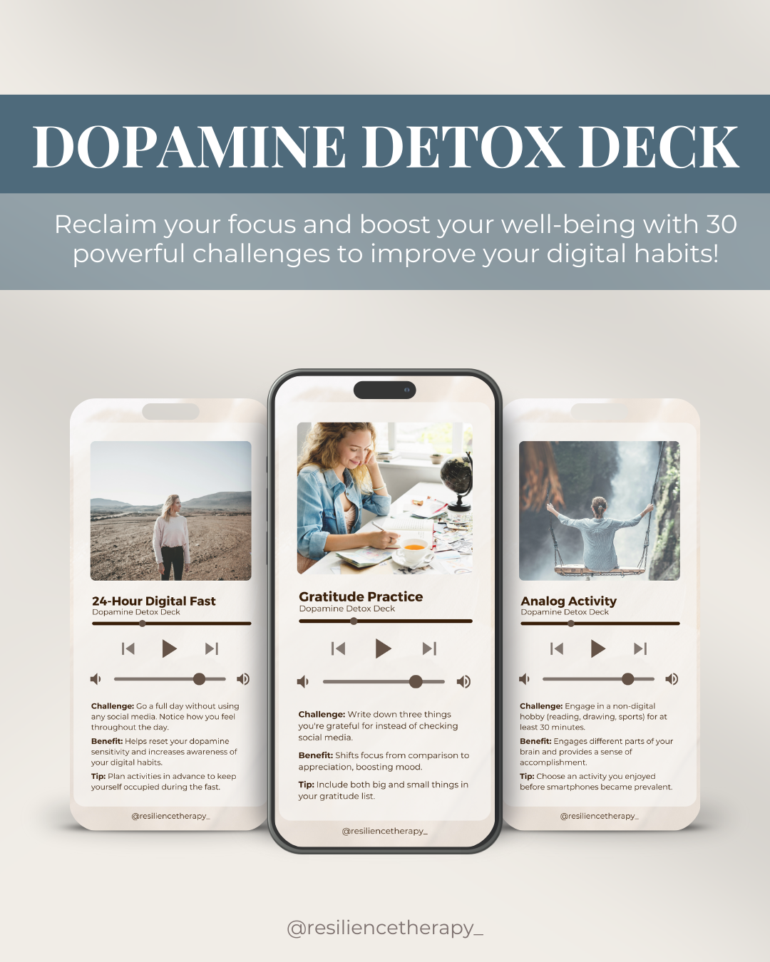 Dopamine Detox Deck: 30 Challenges to Reclaim Your Focus & Digital ...