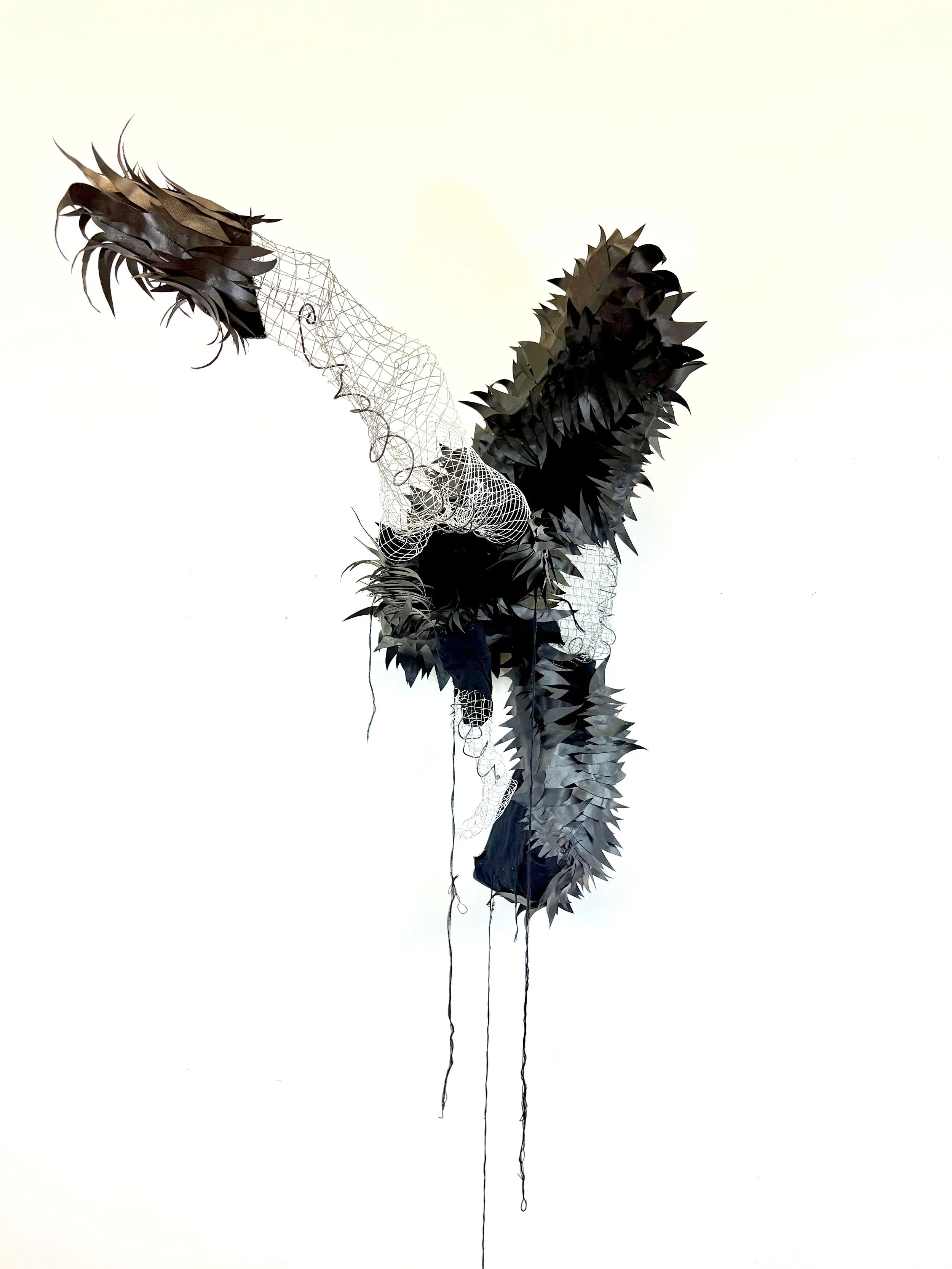 Sirens can be disruptive, 20x38x33 in., vinyl, cotton, wire, thread, 2026