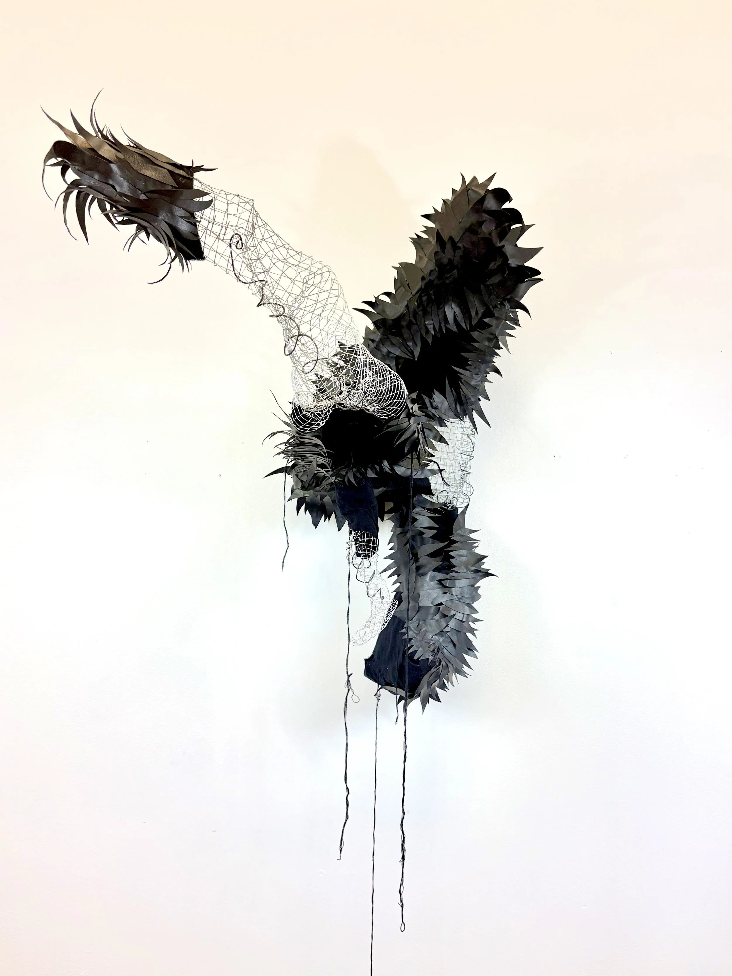 Sirens can be disruptive, 20x38x33 in., vinyl, cotton, wire, thread, 2026