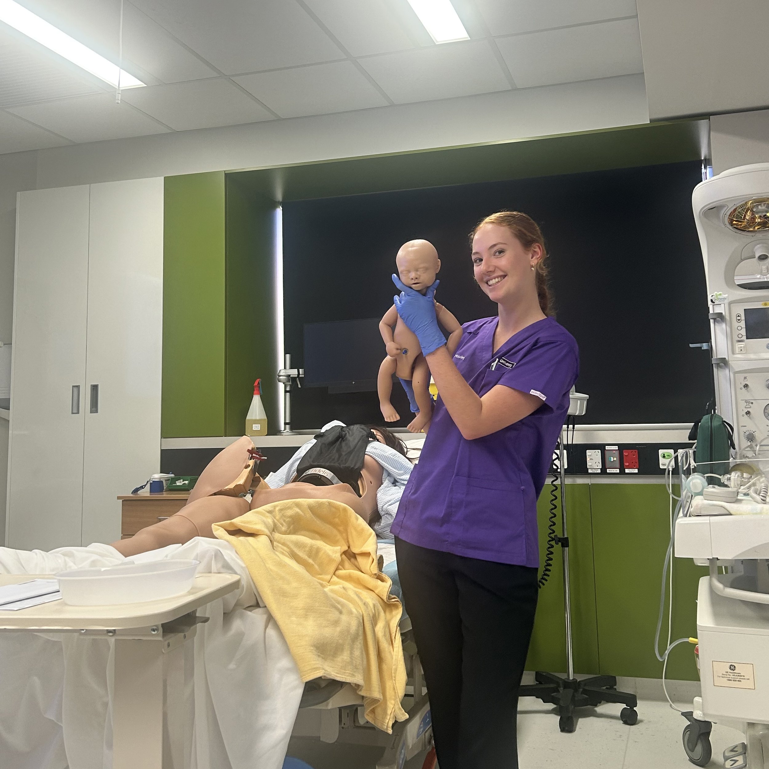 Dusty Morgan (FR 2025) among first students in Bentley Hospital Birth Centre program
