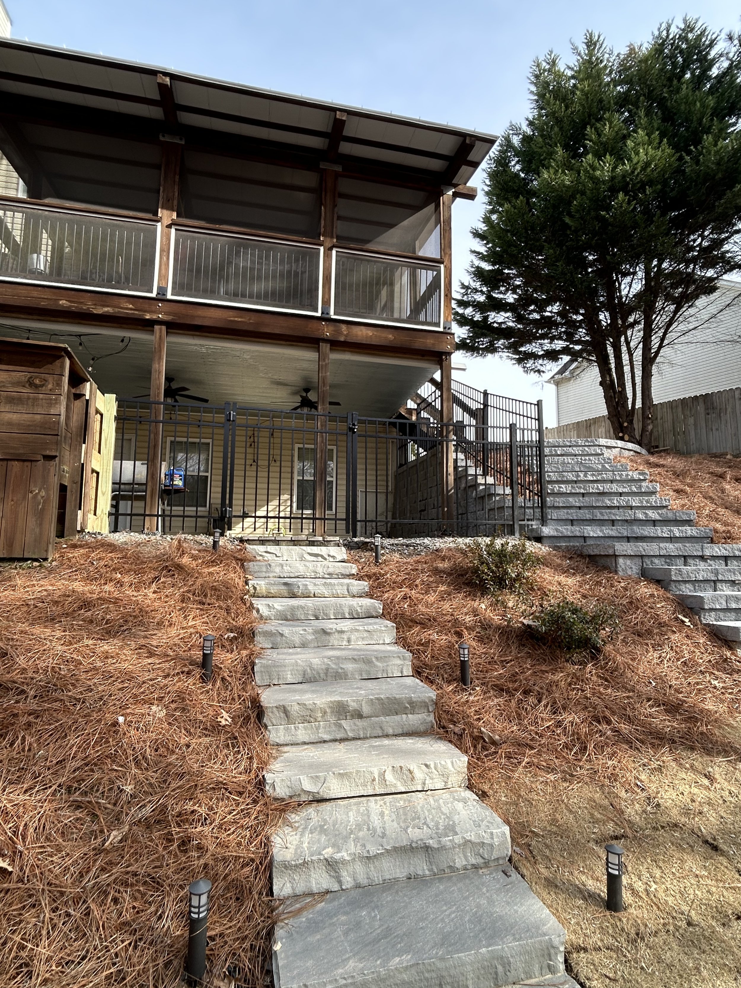 Sloped Backyard Transformation Project