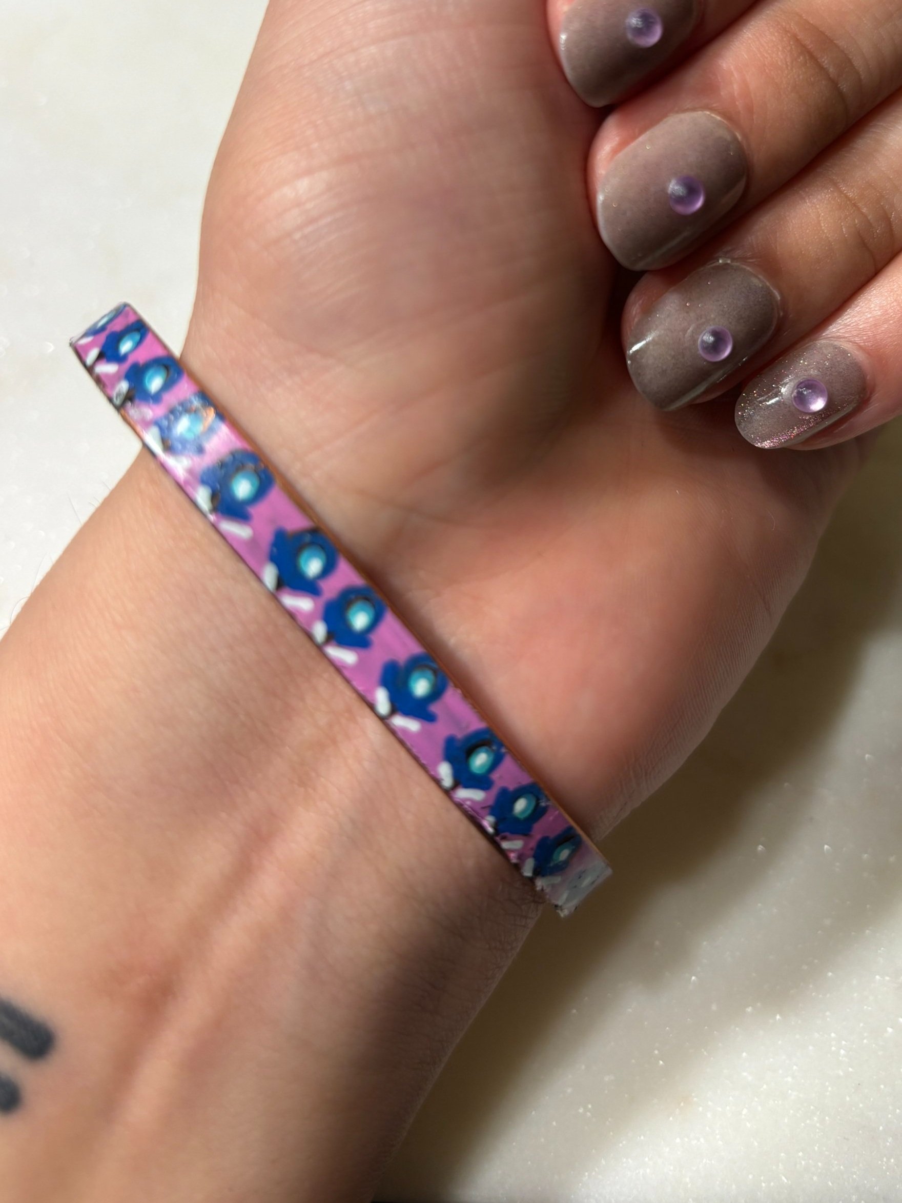 Blue & Purple Metal Healing Band