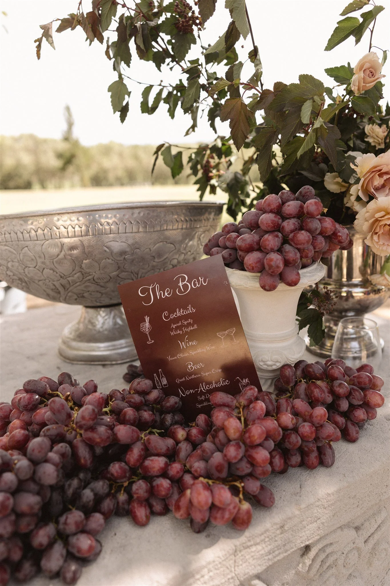 grape styling for wedding