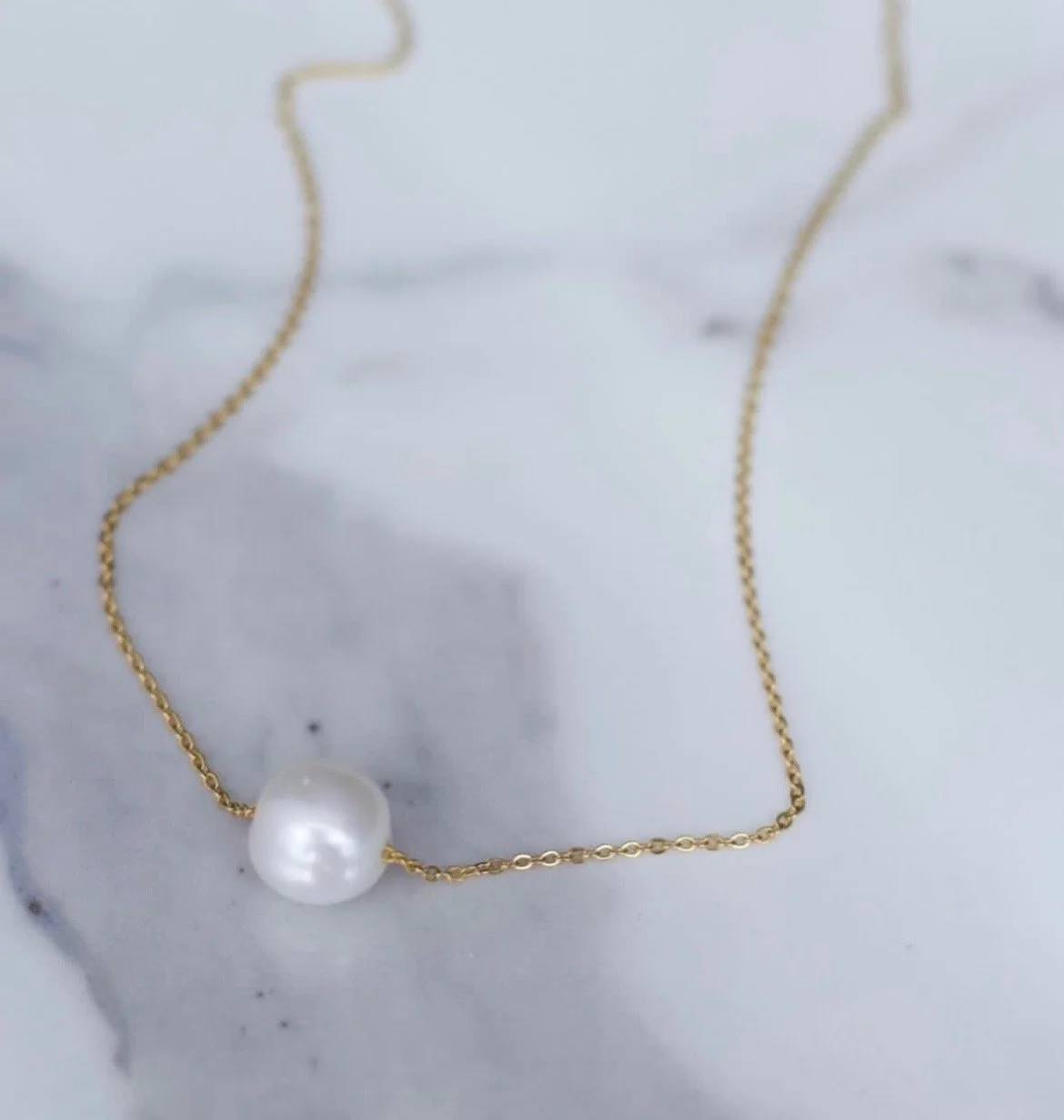 Cushion Pearl Necklace