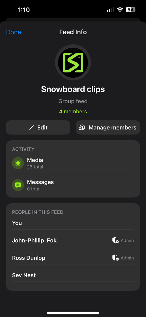 Edit feed details