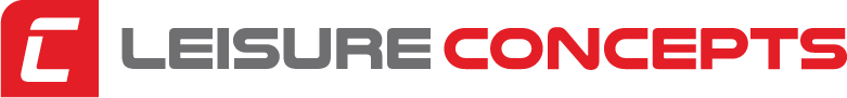 Leisure Concepts logo with a red and black color scheme