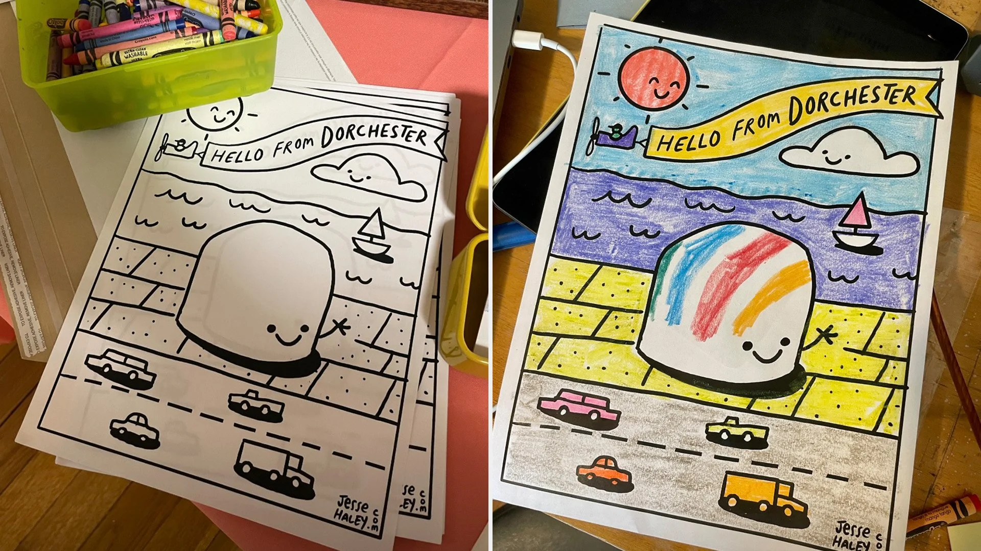 Download a Free Rainbow Swash Coloring Sheet