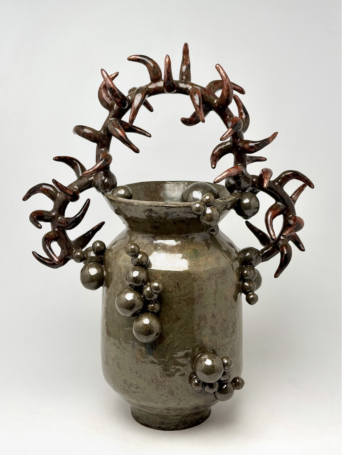  ophanim (rotting, blooming) , 2026, glazed stoneware, L 20 cm x H 49 cm x W 35.5 cm