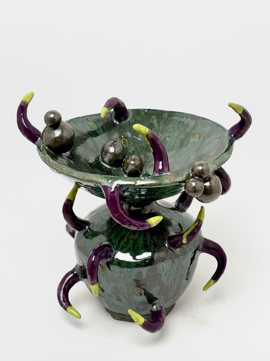  seeded , 2026, glazed stoneware, L 23 cm x H 26 cm x W 20 cm